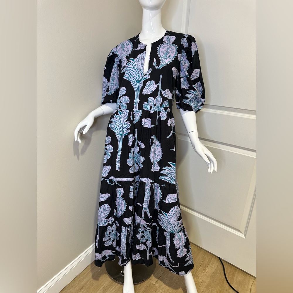 NWT Large Oliphant Puff Sleeve Maxi
